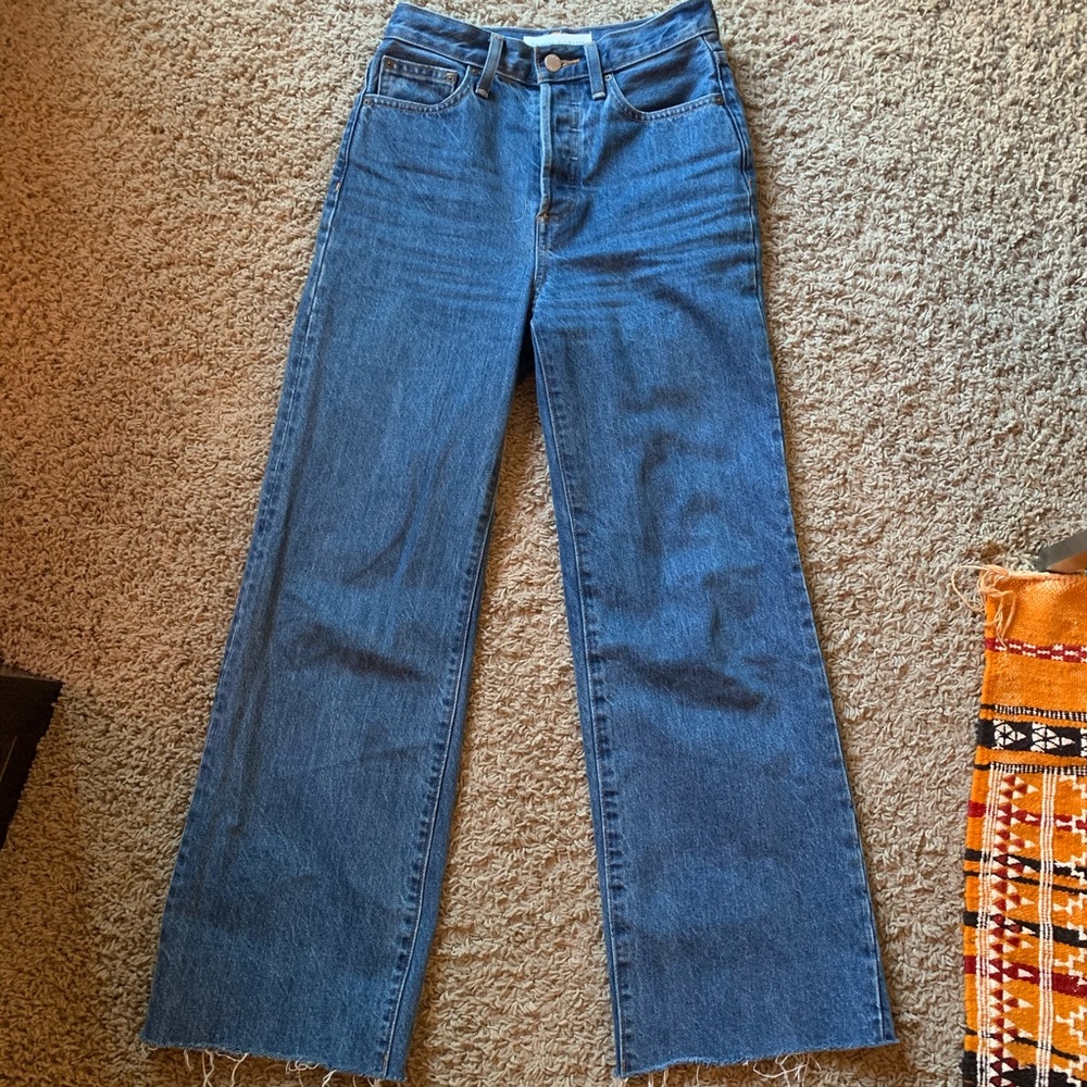 (ON HOLD) - Denim Forum Wide Leg High Waist Denim